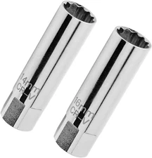 2 Pack Magnetic Spark Plug Socket 3/8 Drive 12 Point Removal Tool for BMW & MINI