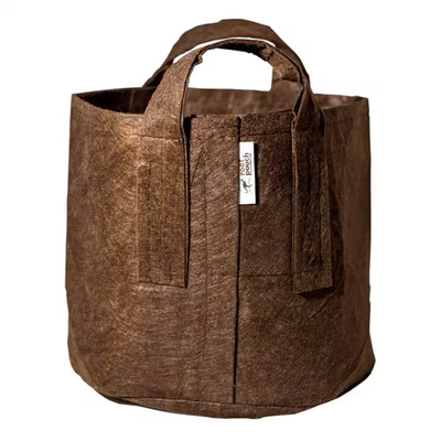 35 Gal. Boxer Brown Breathable Fabric Planting Containers and Pots with Handles