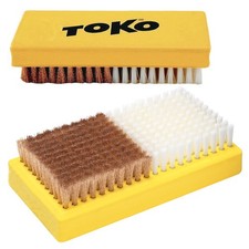 Ski Snowboard Waxing Brush 14mm Nylon and Cop...