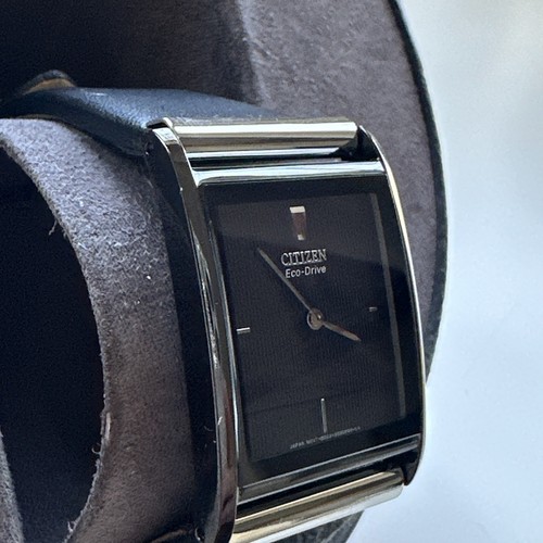Citizen Eco-Drive 180 Black Dial Black Leather Men's Watch Item No. BL6005-01E - Picture 9 of 24