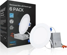 6-Pack 6 Inch Dimmable Recessed LED Ceiling Light, Ultra-thin, 5000K Daylight