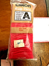 Vintage Caron LATCH HOOK RUG YARN Acrylic Hot Pink  0124