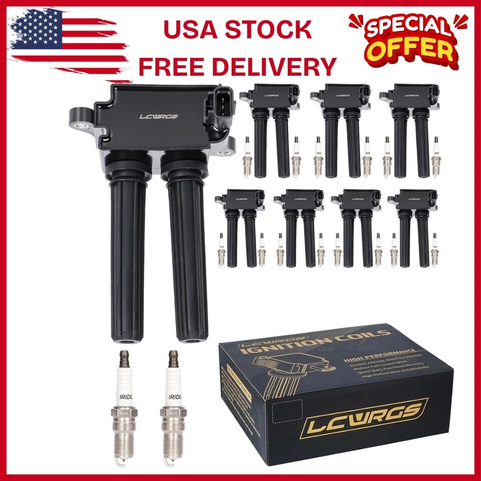 Paquete de 8 bobinas de encendido y 16 bujías de iridio aptas para 5,7 V8 HEMI 2009 20... Foto 3 de 4