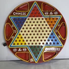 Vintage Chinese Checkers Double Sided Ohio Art Co. Tin Metal Game Board Checkers