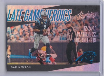 2018 Panini Absolute #LGH-CN Cam Newton Late Game Heroics Carolina Panthers