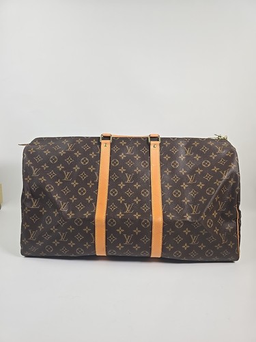 Authentic LOUIS VUITTON Keepall Bandouliere 55 Monogram Canvas Duffle Bag