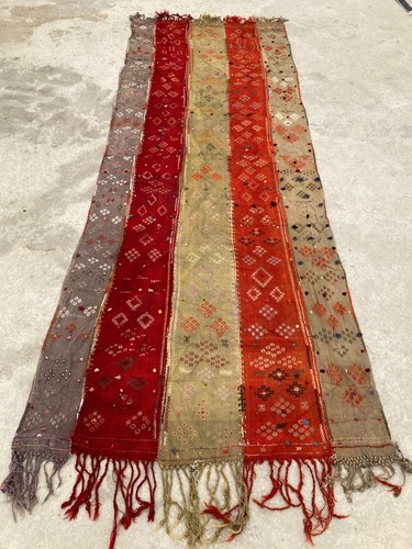 Antique Traditional Beautiful Turkish Kilim Floor Rug Carpet 296x113 cm