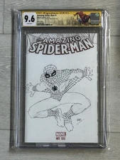 FRANK MILLER ORIGINAL Sketch Art CGC 9.6 Amazing SPIDER-MAN 1 Signed 2015 Cover!