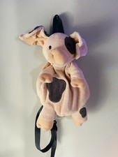Aurora World Vintage PIG BAG Soft Plush Travel Storage Zipper Bag CHILDS TODDLER