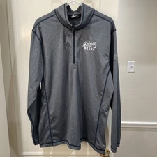 North Face NFOA3LHB Mens L Gray Tech Fleece 1/4 Zip Pullover Shiner Beers