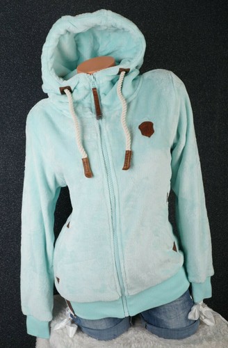 Damen Kuschel Teddy Fleece Sweat Jacke Kapuze Hoodie Übergangsjacke Uni S-3XL - Bild 41 von 59