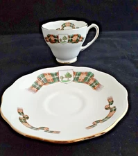 Vintage Roslyn P.E.I. Plaid Tea Cup and Saucer Set~Design # 162~EUC!