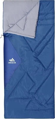 Unigear Camfy Bed 50°F/10°C Schlafsack - Premium Bequem Schlafen Blau Reg