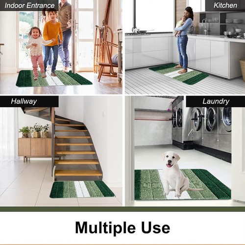 Non Slip Bath Mat Extra Large Bathroom Rug Water Absorbent Toilet Pedestal Mats - Picture 8 of 25