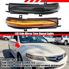 2X Spiegelblinker Außenspiegel Blinker Schwarz für Honda Accord Hybrid 2006-2007