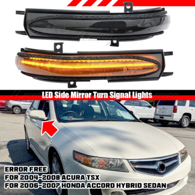 2X Spiegelblinker Außenspiegel Blinker Schwarz für Honda Accord Hybrid 2006-2007