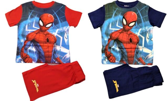 Spiderman Schlafanzug Jungen Shorty Shortama Pyjama Gr 98 101 110 122 128