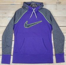 NIKE Women s Therma Fit Swoosh All Time Pullover Hoodie Size M Purple 744846-547