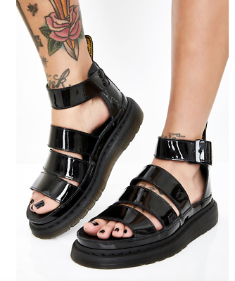Doc Martens Clarissa II Black Patent Leather Strappy Women's Doc Martens Clarissa II Black Patent Leather Strappy Women's