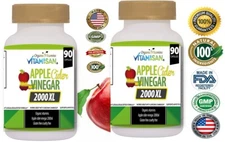 Apple Cider Vinegar Capsules 180 Capsules Extra Strength Weight Loss Pills LOT 2