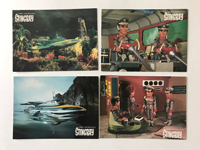 POSTCARD 1986  1988 GERRY ANDERSON'S STINGRAY 4 POSTCARDS FROM ENGALE