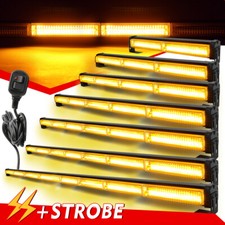 12-48" inch COB LED Emergency Warning Hazard Flash Strobe Beacon Light Bar Amber