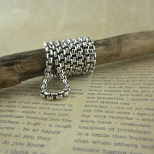 Sterling Silver Oxidized Medium 26" Venetian Box Chain Keith Jack Lobster