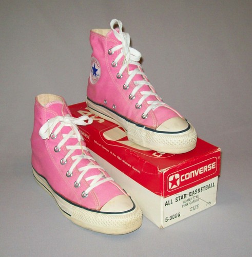 Old Vintage 1980s Converse Chuck Taylor All Star Rosa Talla 7.5 Zapatos  tenis de baloncesto | eBay