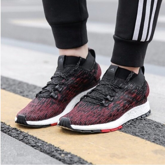 Adidas PureBoost RBL Black Red Men display picture 1