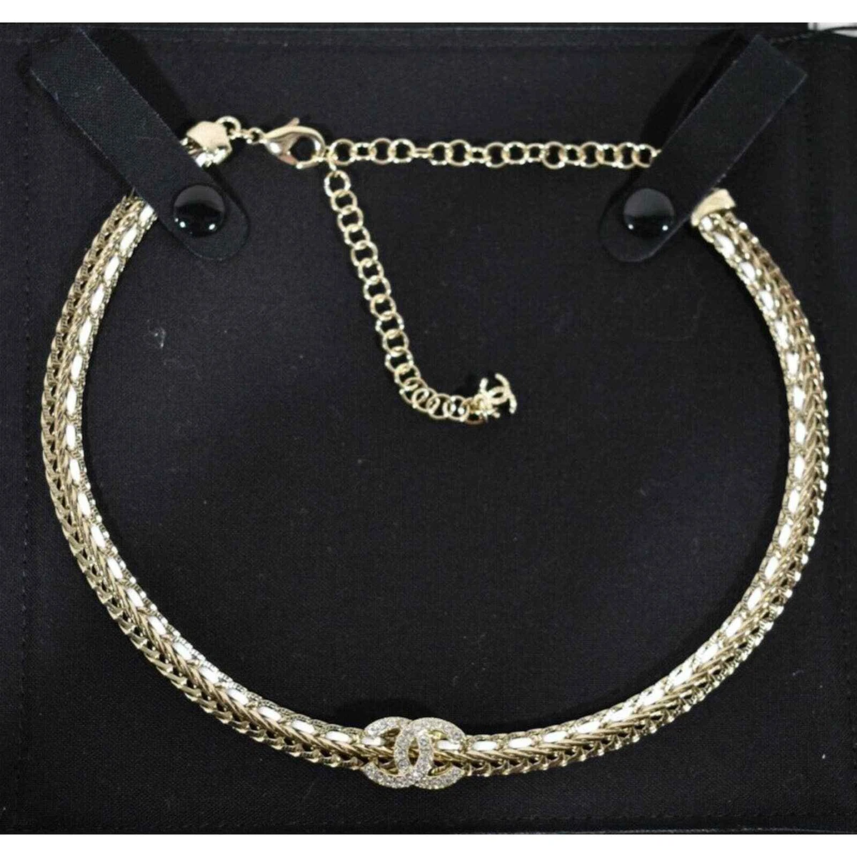 CHANEL CC Gold Metal Rhinestone Chain Link Waist Belt For Sale at 1stDibs