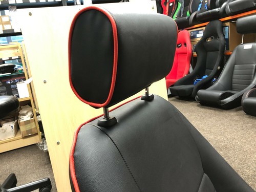 Paar BB1 RS Classic schwarz/rot Rohrleitung Sport Renn Eimer Sitze UNIVERSAL - Bild 5 von 10