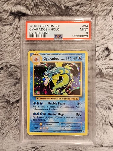 PSA 9 - 2016 Pokemon XY Evolutions #34/108 Gyarados Holo