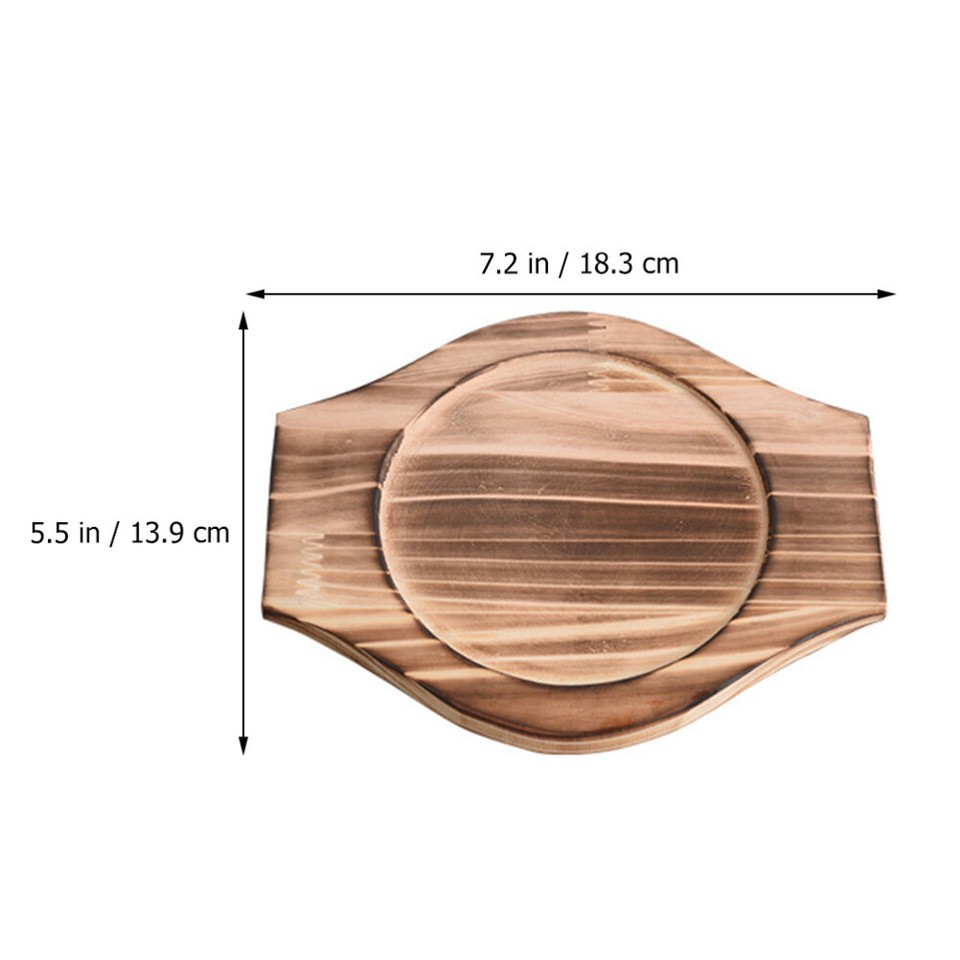 Soup Bowl Tray Stew Bowl Tray Trivet Pot Holder Wood Underliner Skillet