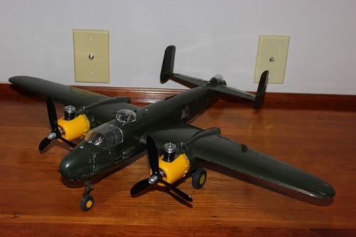 Aurora B-25 Line Control Airplane from 1967, Twin K & B 0.06 Tornado Engines