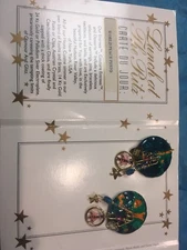 Lunch At The Ritz World Peace Pesto clip Earrings ; Custom: RARE!