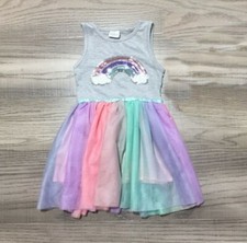 NEW Boutique Sequin Rainbow Girls Sleeveless Tutu Dress