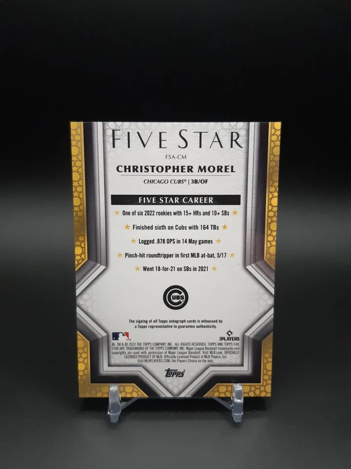 2023 Topps Five Star Auto Christopher Morel #FSA-CM Rookie Auto RC - Image 2 of 2