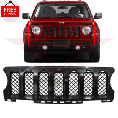 New Front Grille Assembly Plastic Black Fits 2011-2017 JEEP PATRIOT CH1210110