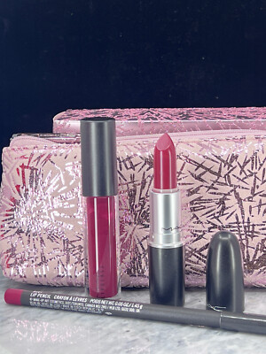 MAC Firewerk IT Lip Kit BERRY 3 PIECE SET NIB