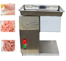 QX 110V 4mm Blade Electric Meat Cutting Machine 250kg/h Output Commercial 550W