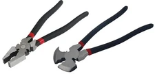 New KING 10.5"  Fencing Pliers & 10"  Linemans Pliers w/ Side-Cutting Edges set