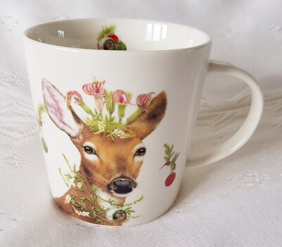 Tasse ~ Weihnachten Prinzessin Rentier Hirsch ~ Bone China ~ Vicki Sawyer PPD