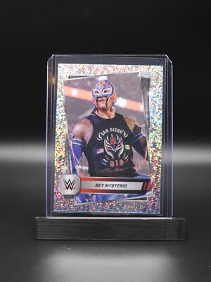 2025 Topps Chrome WWE Rey Mysterio Aqua Shimmer Refractor # /199