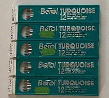 VTG NOS Berol Turquoise Drawing Leads 5 Dozen (60 leads). 2H 2375