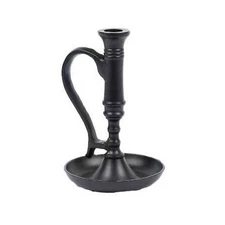 Home collection by Raghu Williamsburg Candle Holder, 6 by 8-Inch, Black