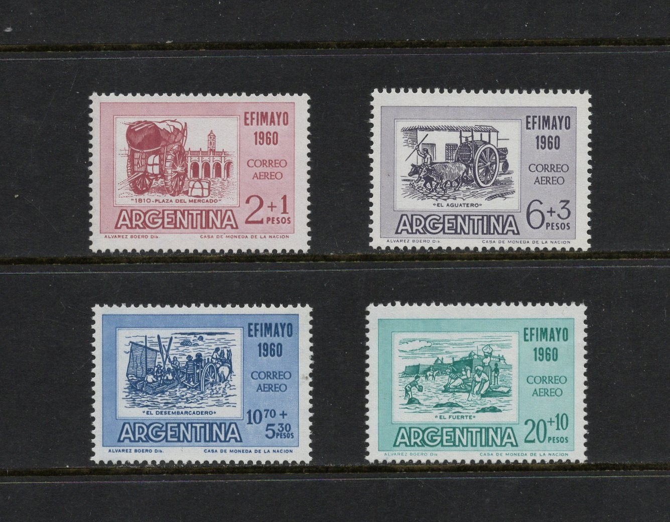 S5822   Argentina   1960   Philatelic Exhibition  4v.   MNH