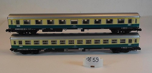 Arnold Spur N 1/160 D-Zug-Wagen Set blau/beige 4-achsig der DB 5 #1859 | Zustand: Gebraucht
