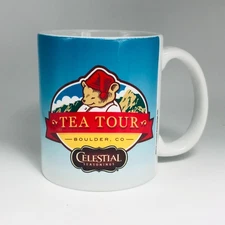 Celestial Seasonings Mug Tea Tour Boulder CO Bear Mountains 2018 Blue Original