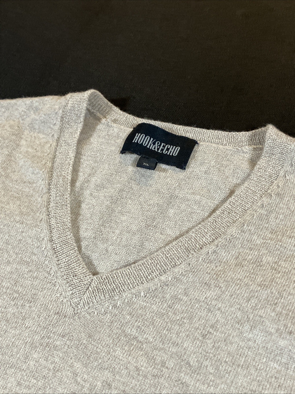 HOOK&ECHO Hook And Echo 100% wool pull over V-nec… - image 4