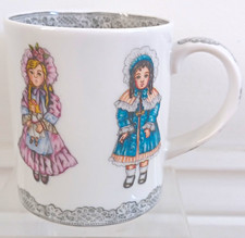 Cardew Design Victorian Dolls Ceramic Mug White Decorated 10cm Perfect